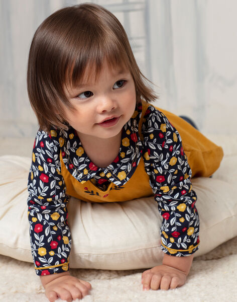 Body Blouse Bleu Marine A Imprime Fleuri Bebe Fille Body Bebe Sergentmajor