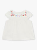 Camiseta de punto fino con bordado de flores FALESLI / 23E1BFC1TEE001