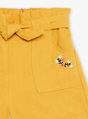Short amarillo mostaza de algodón y lino FOSHOETTE 2 / 23E2PFP2SHOB106