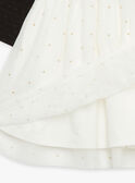Vestido negro bimateria efecto doble prenda GLIDUOETTE / 23H2PFR2ROB090