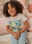 Camiseta gris ceniza con estampado de dinosaurio para niño CAXOLAGE / 22E3PGB1TMCJ904