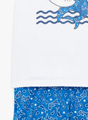 Conjunto de 2 prendas de color crudo y azul de algodón KUEPLAGE 1 / 24E3PGH2ENS001