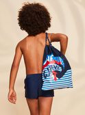 Mochila de color azul y blanco de rayas FRYSACAGE / 23E4PGL1BES070
