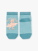 Calcetines de color azul con estampado de rayas y de dinosaurio FLUSTRAGE / 23E4PGQ1SOQ205