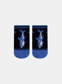 Calcetines azules de punto fino con estampado de punto jacquard y dibujo de tiburón KLOCHAGE / 24E4PGS1SOQC234