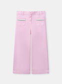 Pantalón palazzo rosa con estampado bordado KAPAETTE / 24E2PF31PAN318