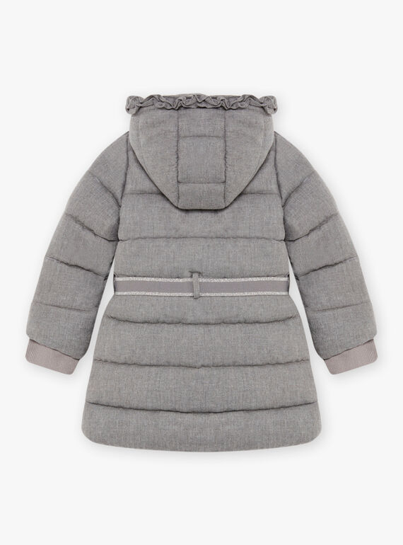Anorak gris ratón con capucha para niña BLOZIKETTE / 21H2PFE3D3E904