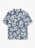 Camisa de color azul marino con estampado de flores KROCHEMAGE 3 / 24E3PGT1CHM070