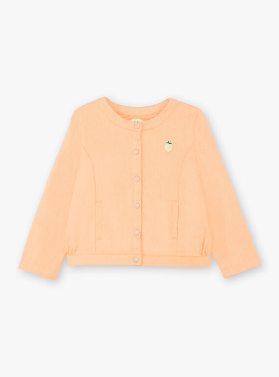 Chaqueta naranja para niña ZIJAKETTE / 21E2PFO1VES406