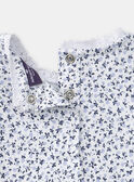 Conjunto de body y pichi de colores azul y crudo LACELIA / 24H1BFJ1ENS001