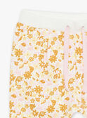 Pantalón de chándal de muletón crudo con estampado floral FABRITA / 23E1BF81JGB001