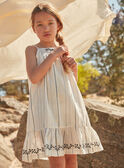 Vestido de color crudo con estampado de rayas FLIRAYETTE / 23E2PFP1RBS001