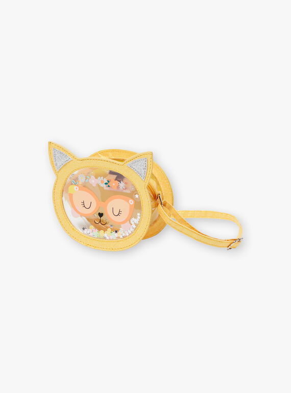 Bandolera amarilla con estampado de cara de gato ZITRONETTE / 21E4PFO1BESB104