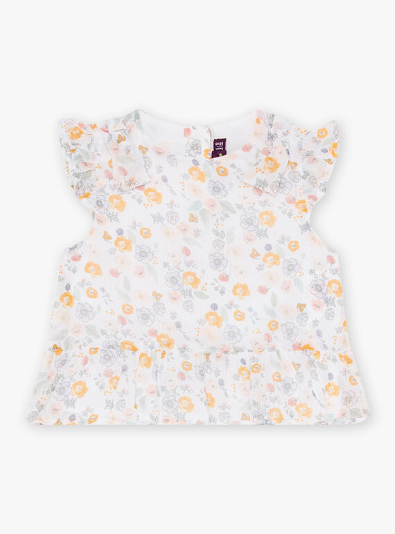 Camisa con estampado floral y volantes para bebé niña CYAMELIE / 22E1BF11CHE001