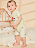 Pijama verde pastel con dibujo de cara de panda y estampado de rayas FEFANTIN / 23E5BG31PYJ605