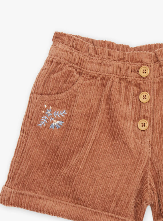 Short de color castaño de pana DIASHOETTE / 22H2PFY1SHOI802