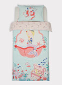 Juego de cama de color turquesa y rosa con estampado de sirena TIPARURSIR2 / 20EZEN71PLR213