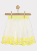 Falda de color blanco y amarillo RYEFOETTE / 19E2PFS1JUP001
