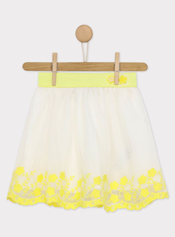 Falda de color blanco y amarillo RYEFOETTE / 19E2PFS1JUP001