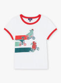 Camiseta con estampado de dinosaurios en bicicletas FEMIAGE / 23E3PGB1TMC001