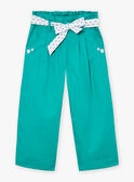 Pantalón fluido de popelín verde LAPANETTE / 24H2PFI2PANG624