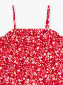Camiseta de tirantes fucsia con estampado floral para niña CAUDEBETTE 1 / 22E2PFT3DEB304