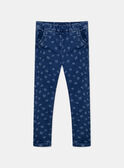 Pantalón denim slim azul con flores  KRIZETTE 1 / 24E2PFB2JEAP269