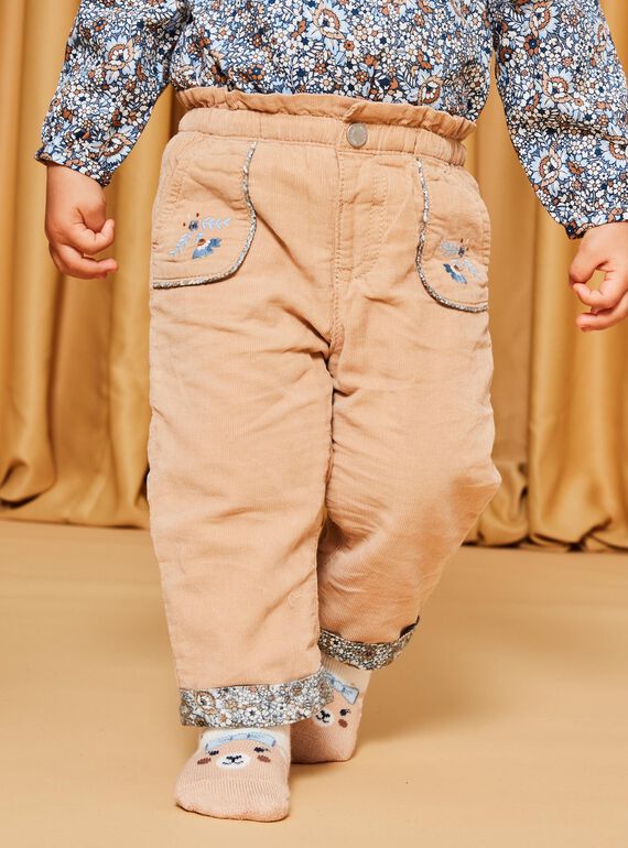 Pantalón beige de pana DAREGINE / 22H1BFY1PANI820