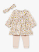 Conjunto de vestido, pantalón y diadema de color crudo LOENIE / 24H0CF13ENS001