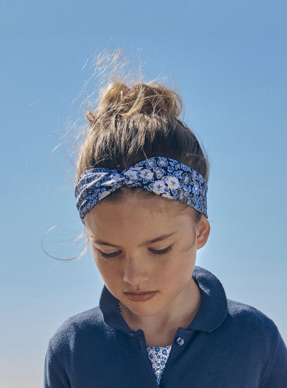 Cinta para el pelo de color azul y blanco con estampado floral LEVAGLETTE / 24H4PFJ1BAN070