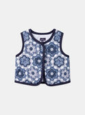 Chaqueta acolchada sin mangas de color azul y blanco LACINDY / 24H1BFJ1CSM001
