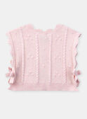 Chaleco rosa jaspeado de punto tricotado KABRUNE / 24E1BF31CSMD314