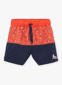 Short de baño de color naranja con estampado de tiburones KLUBORDAGE / 24E4PGG4MAIC234