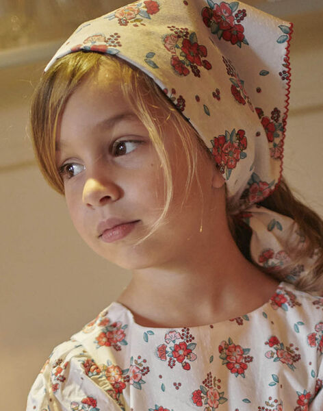 Fular de algodón estampado floral para niña : comprar online Sombreros y fulares |