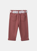 Pantalón de flores con cinturón LANINI / 24H1BFQ1PAN709
