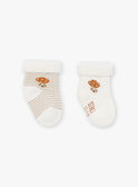 2 pares de calcetines de color crudo LOLO / 24H0AM21SOQ001