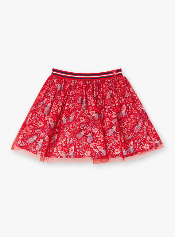 Falda de color rojo para niña ZOJUPETTE / 21E2PFB1JUP050