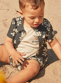Camisa de color negro con estampado de hojas y tortugas FATONY / 23E1BGP1CHMJ900