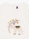 Camiseta de color crudo con estampado de elefante FLITIETTE / 23E2PFP1TMC001