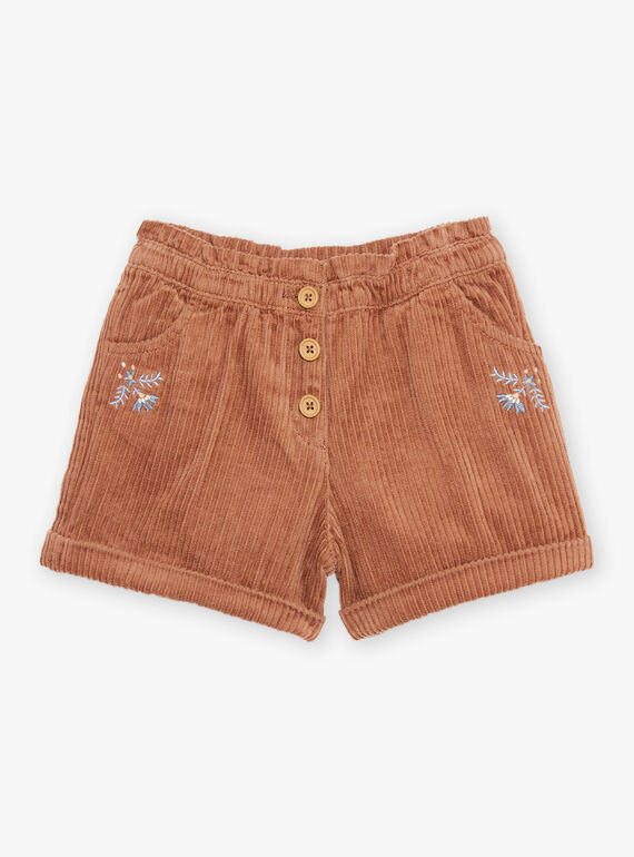Short de color castaño de pana DIASHOETTE / 22H2PFY1SHOI802
