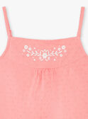 Camiseta de tirantes rosa con bordado floral ZUDOUETTE / 21E2PFT1DEBD313