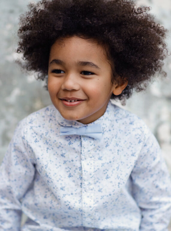 Camisa con estampado floral y pajarita extraíble para niño TIFLORAGE / 20E3PGJ6CHM001