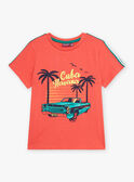 Camiseta roja con estampado de playa para niño COACAGE / 22E3PGM1TMC506