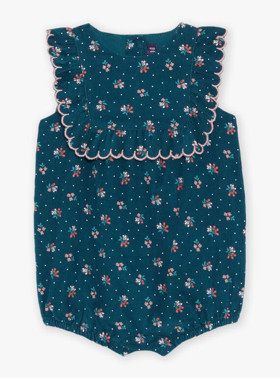 Pelele con estampado floral de canalé DATAHIS / 22H1BFZ1BARG633