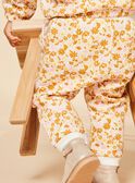 Pantalón de chándal de muletón crudo con estampado floral FABRITA / 23E1BF81JGB001