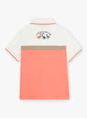 Polo crudo y coral para niño CUWIAGE / 22E3PGP1POL001