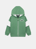 Sudadera verde con capucha  KRICHAMAGE / 24E3PGB2JGHG602