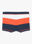 Bañador estilo bóxer de rayas de color naranja y azul marino KLURIVAGE / 24E4PGG3MAIF509