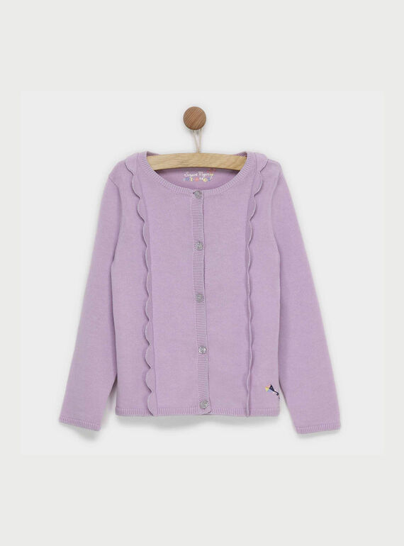 Cárdigan de color malva ROLIJAETTE / 19E2PFD1CAR328