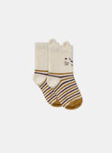 Calcetines de rayas con cara de león MAARNO / 25E4BG72SOQ114